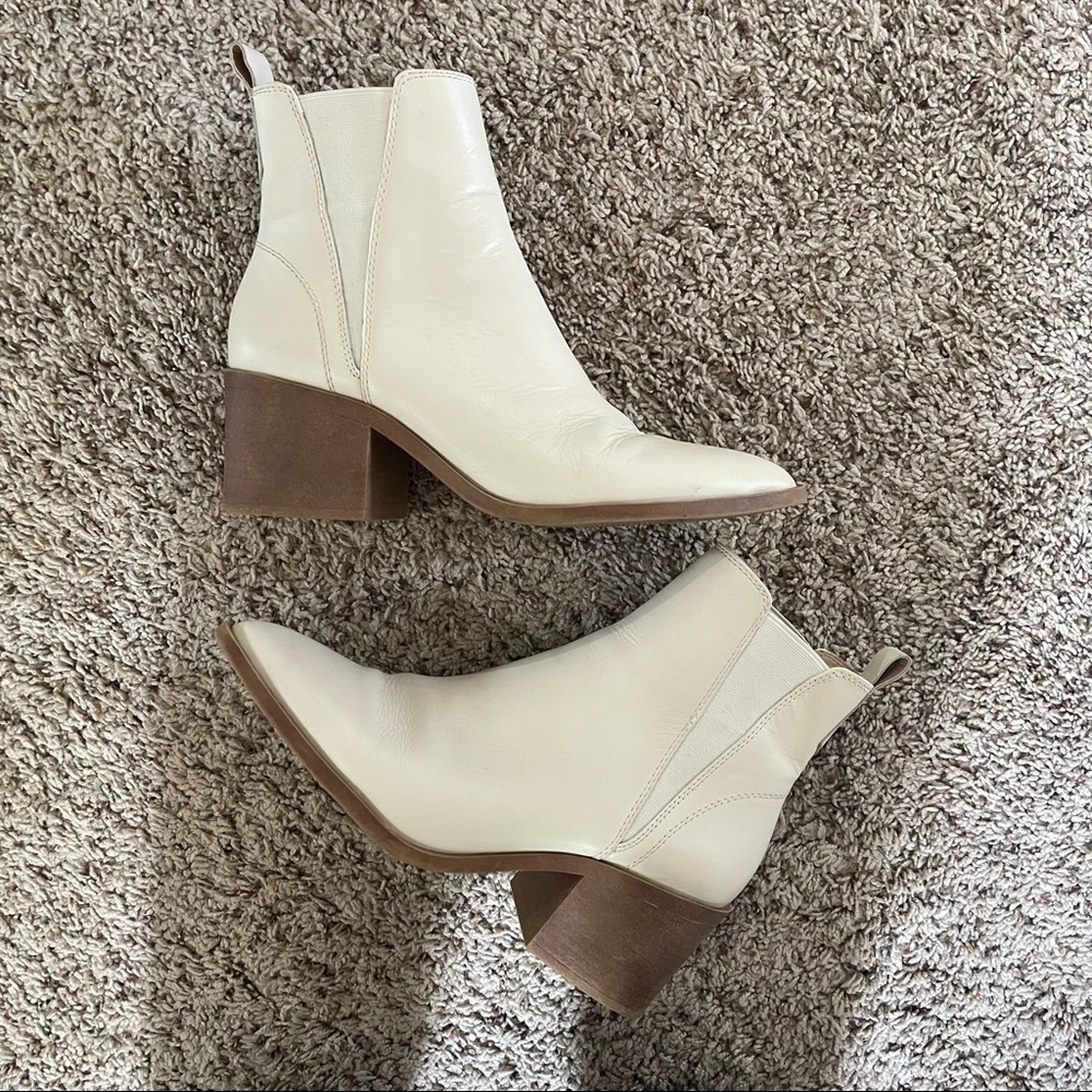Steve Madden white booties